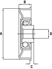 Semi Precision Bearings Technical Drawing