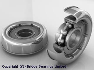Precision Bearings – Steel Housed Technical Drawing
