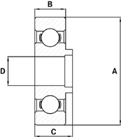 Conveyor Chain Bearing Wheels Technical Drawing