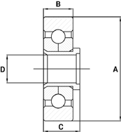 Conveyor Chain Bearing Wheels Technical Drawing